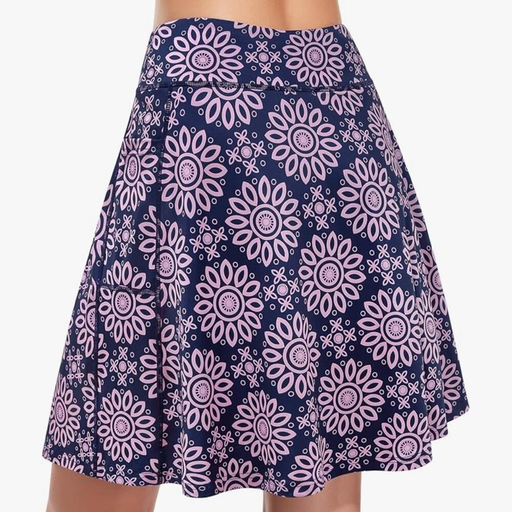 Koralhy 20 in. Golf Athletic Skort with Pockets Navy Pink Size Medium